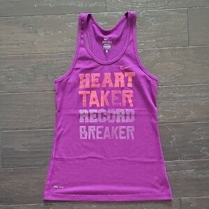 Nike Purple Fitted Tank Top with Racerback
